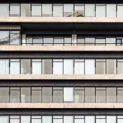 70's office building in financial center of utrecht, the netherlands.