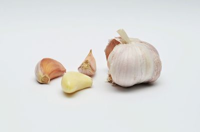 Close-up of cupcakes against white background