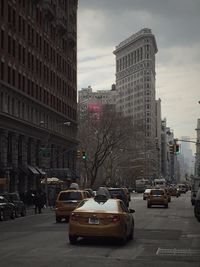 Traffic on road in city