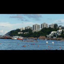 Boats in sea