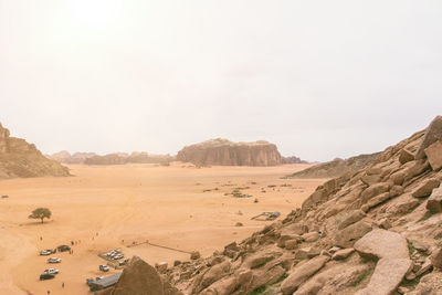 Scenic view of landscape against clear sky