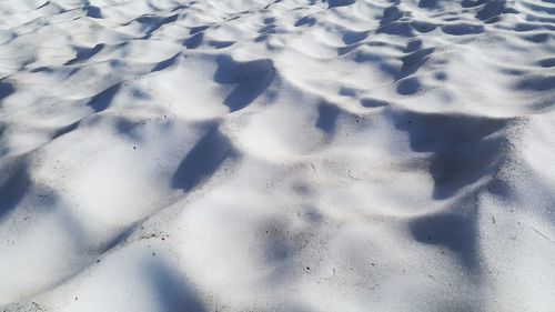Full frame shot of snow on land