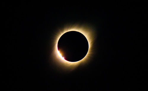 Low angle view of moon against sky