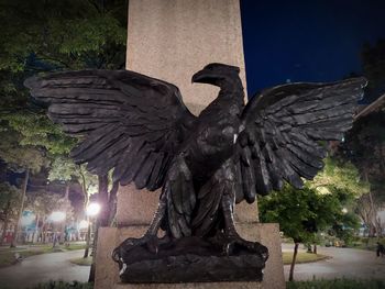 View of birds statue