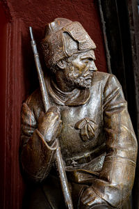 Close-up of old statue