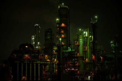 Low angle view of illuminated building