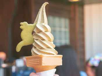 Close-up of ice cream cone