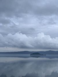 This picture of bolsena lake was taken on the 28 of december 2021