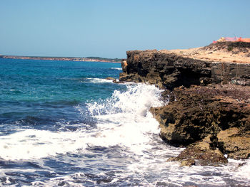 Rocks in sea