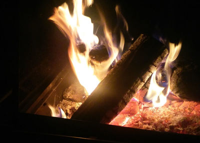 Close-up of bonfire