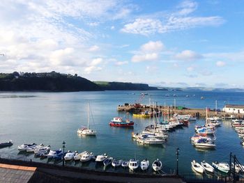 Boats in sea