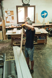Man working at construction site