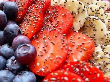 Full frame shot of strawberries