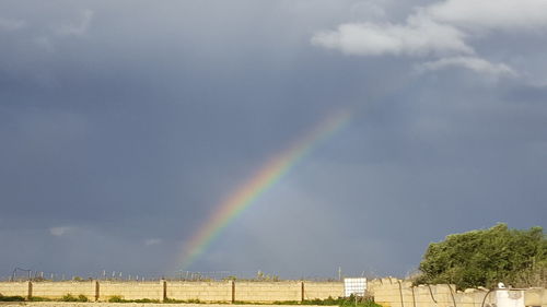 Scenic view of rainbow against sky