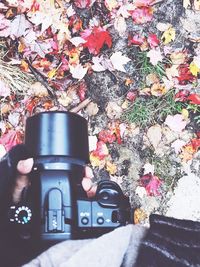 Man photographing with camera