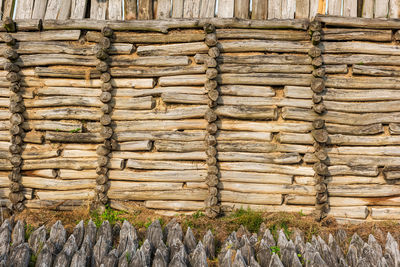 Full frame shot of firewood