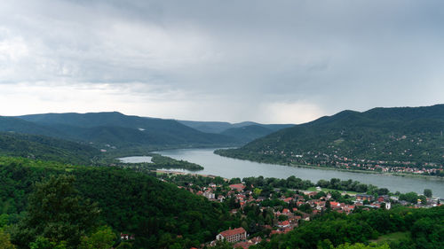 Scenic view of townscape against sky