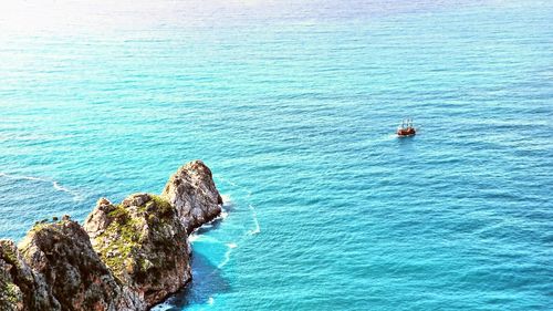 Rock formations in sea