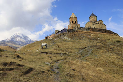 Mtskheta-mtianeti,  zminda sameba, gergetier dreifaltigkeitskirche, stepantsminda, georgia