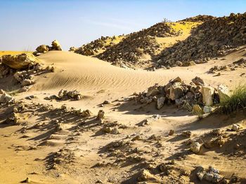 Scenic view of desert against sky