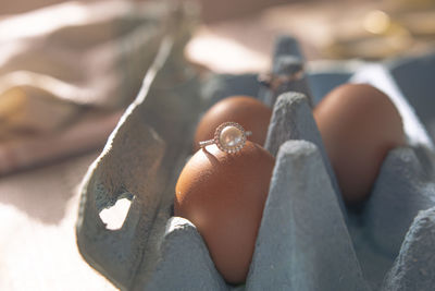 Close-up of heart shape decoration
