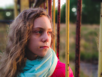 Close-up portrait of girl