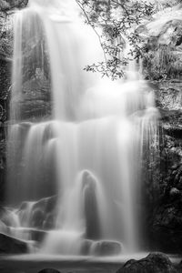 Water splashing on rocks