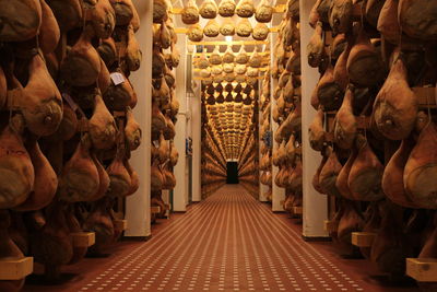 Narrow corridor of temple