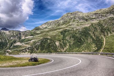 Road passing through mountain