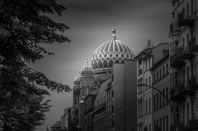 High section of domed structures against sky