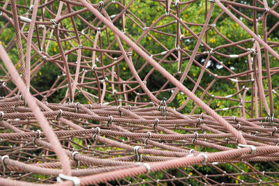 Full frame shot of rusty metal fence