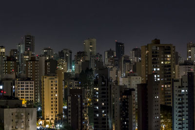 Landscape of building from sao paulo city, brazil, at night.