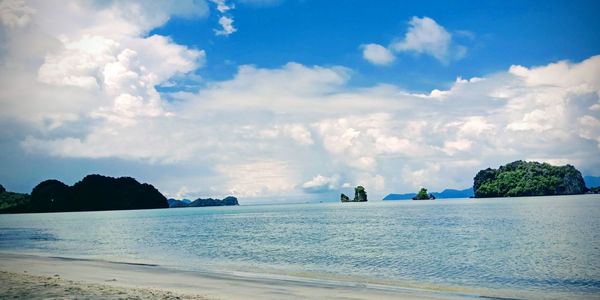 Panoramic view of sea against sky