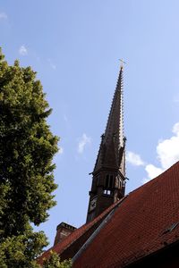 Low angle view of traditional building against sky