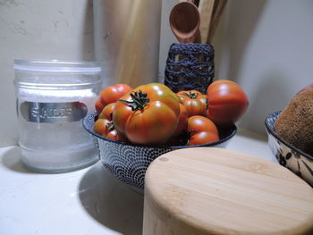 Close-up of fruits on table