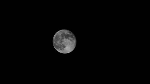 Low angle view of moon in sky