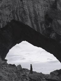 Scenic view of rock formation against sky