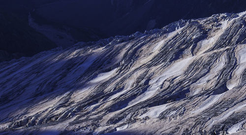 Aerial view of snowcapped mountains