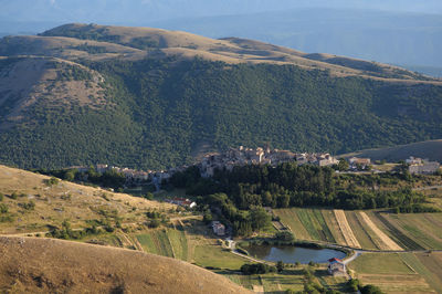 High angle view of landscape