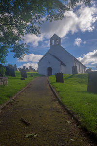 Cemetery against sky