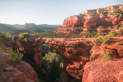 Scenic view of mountain range against sky