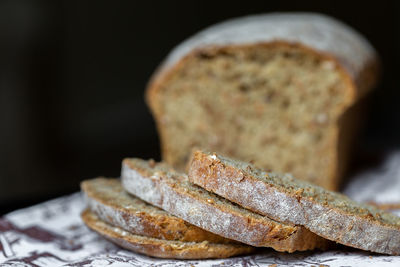 Close-up of bread on table