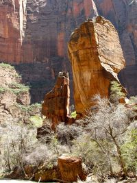 Pinnacle rock in valley