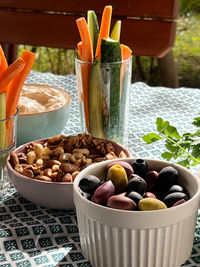 Close-up of food on table