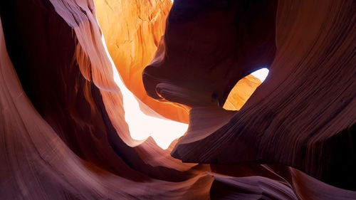 Low angle view of rock formation