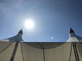 Low angle view of building against clear sky