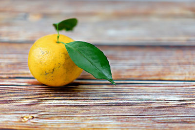 Close-up of fruit on table