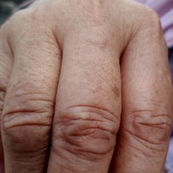 Close-up of baby hand