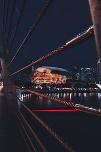 Illuminated city at night