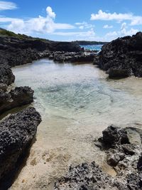 Scenic view of sea against sky